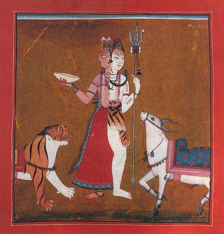 Siva, the Lord Whose Half Is Woman (Ardhanarisvara) Mankot School, Western Punjab Hills, c.1710-20